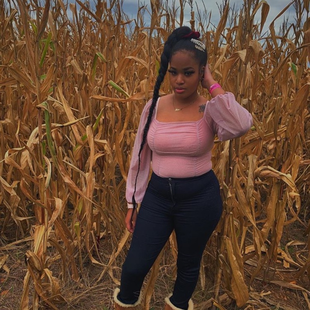 Long sleeve pink glittery bodysuit